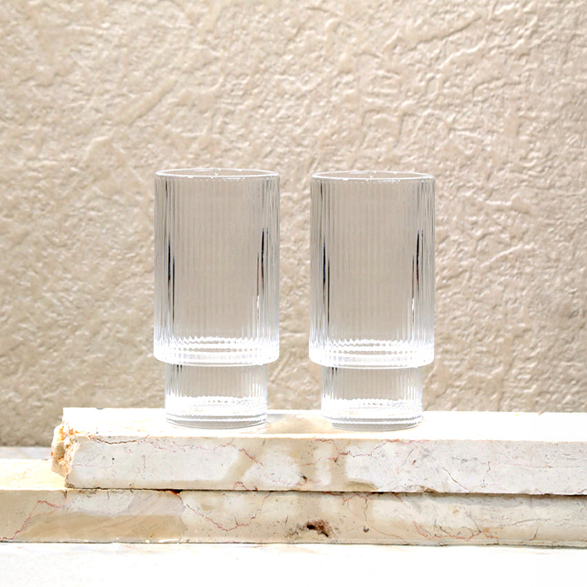 זוג כוסות הייבול פסים מדרגה