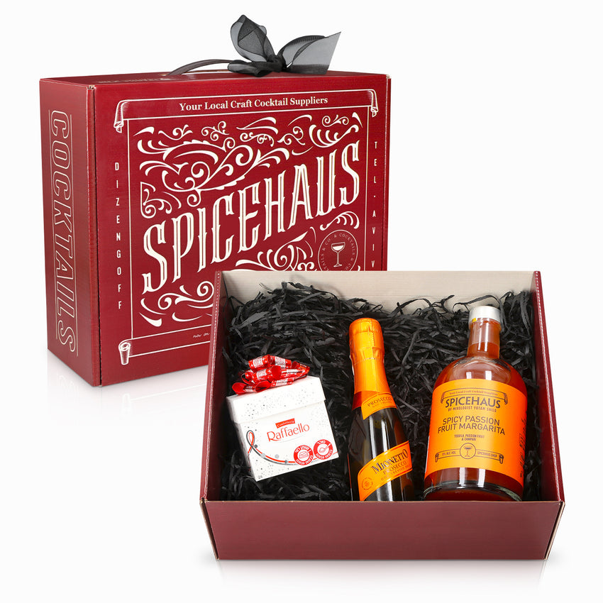Festive Box - Sparkling Wine, Spicy Margarita Cocktail, and Chocolates