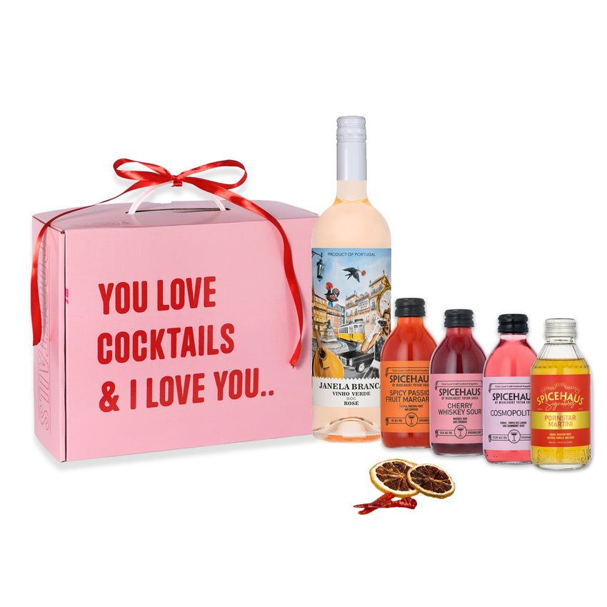 מארז אהבה קוקטיילים ויין רוזה