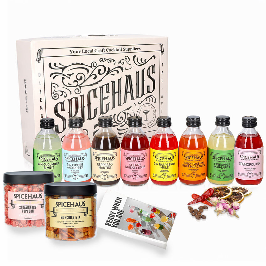 מארז חנוכה - 8 ימים של קוקטיילים ונשנושים