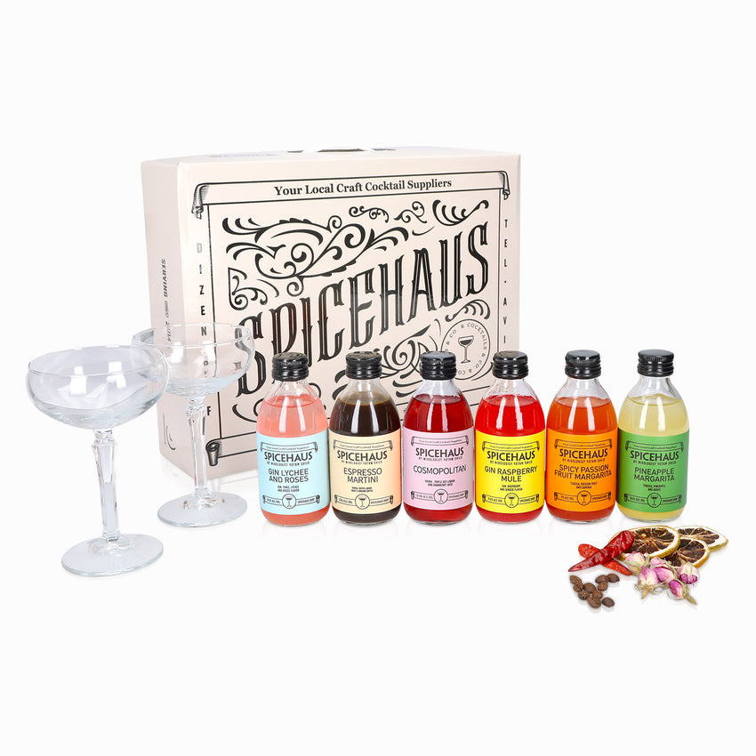 מארז טעימות עם כוסות