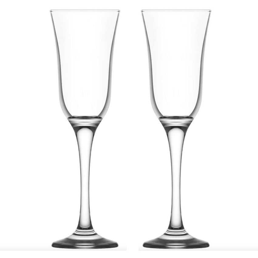 A Pair of Designed Champagne Glasses