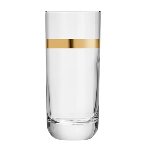 Highball Glass With A Gold Band