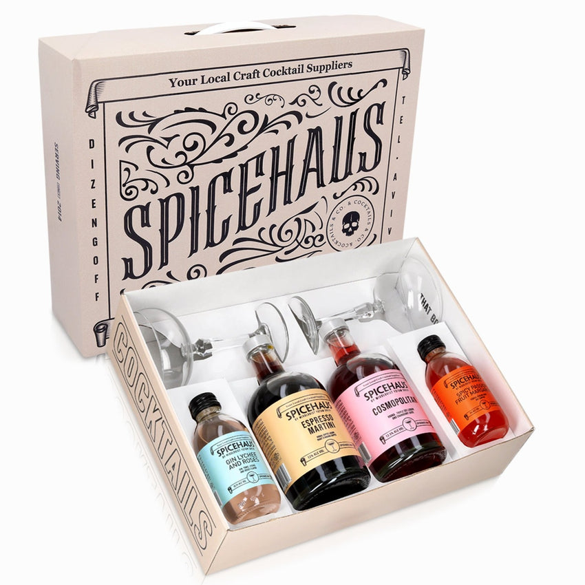 Family Spring Cocktails Box With Glasses